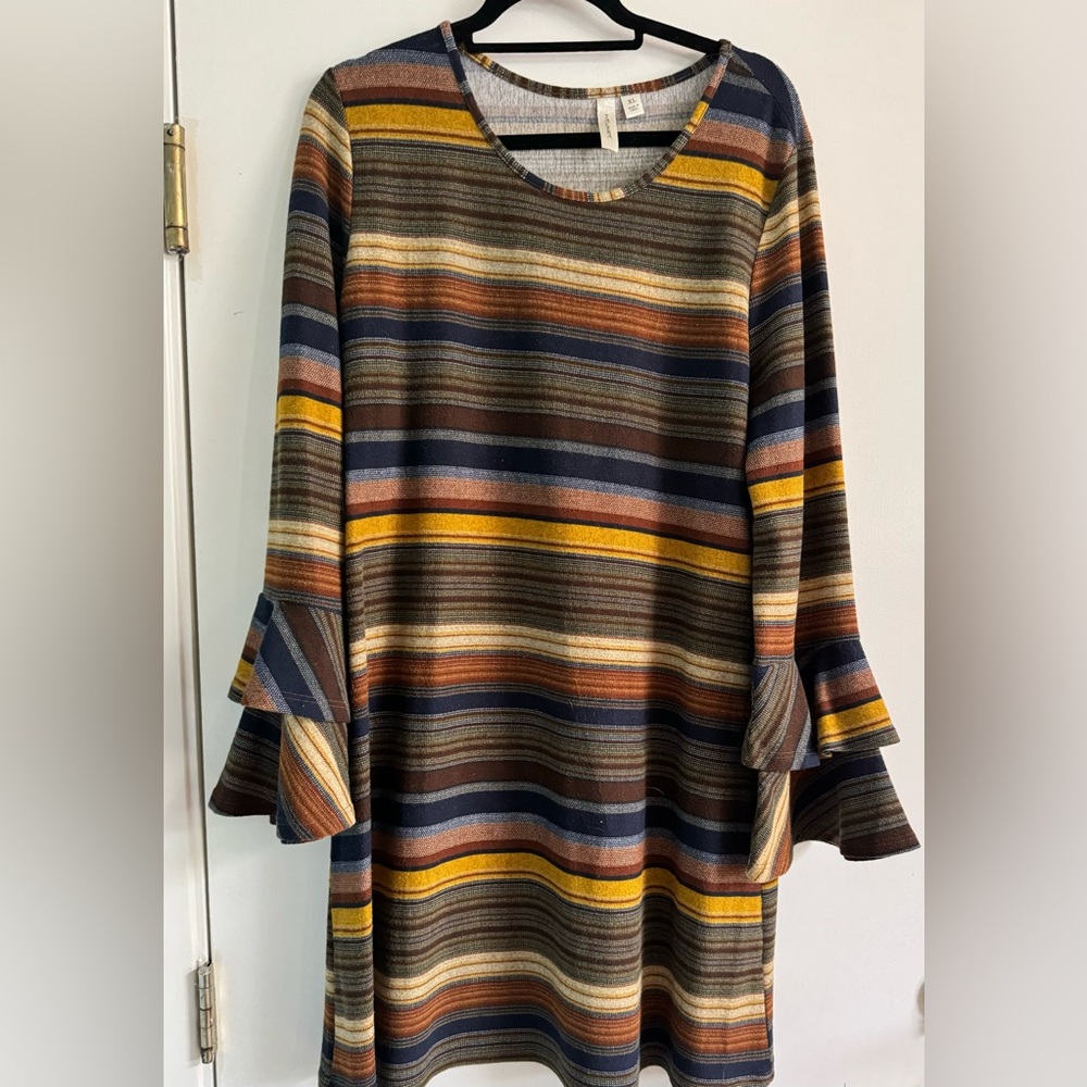 Multi-color woven dress